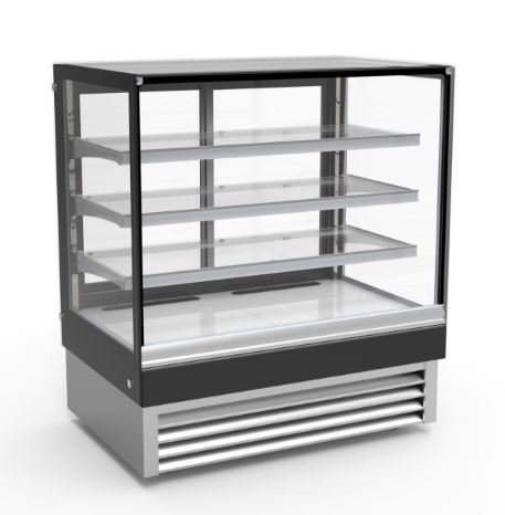36" SQAURE GLASS REFRIGERATED COMMERCIAL DISPLAY CASE - STAINLESS ARDC36SS