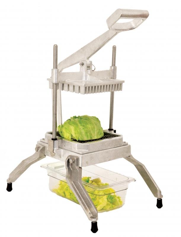 Countertop Manual Lettuce and Vegetable Chopper with 1″ x 1″ Scalloped Blades 41866