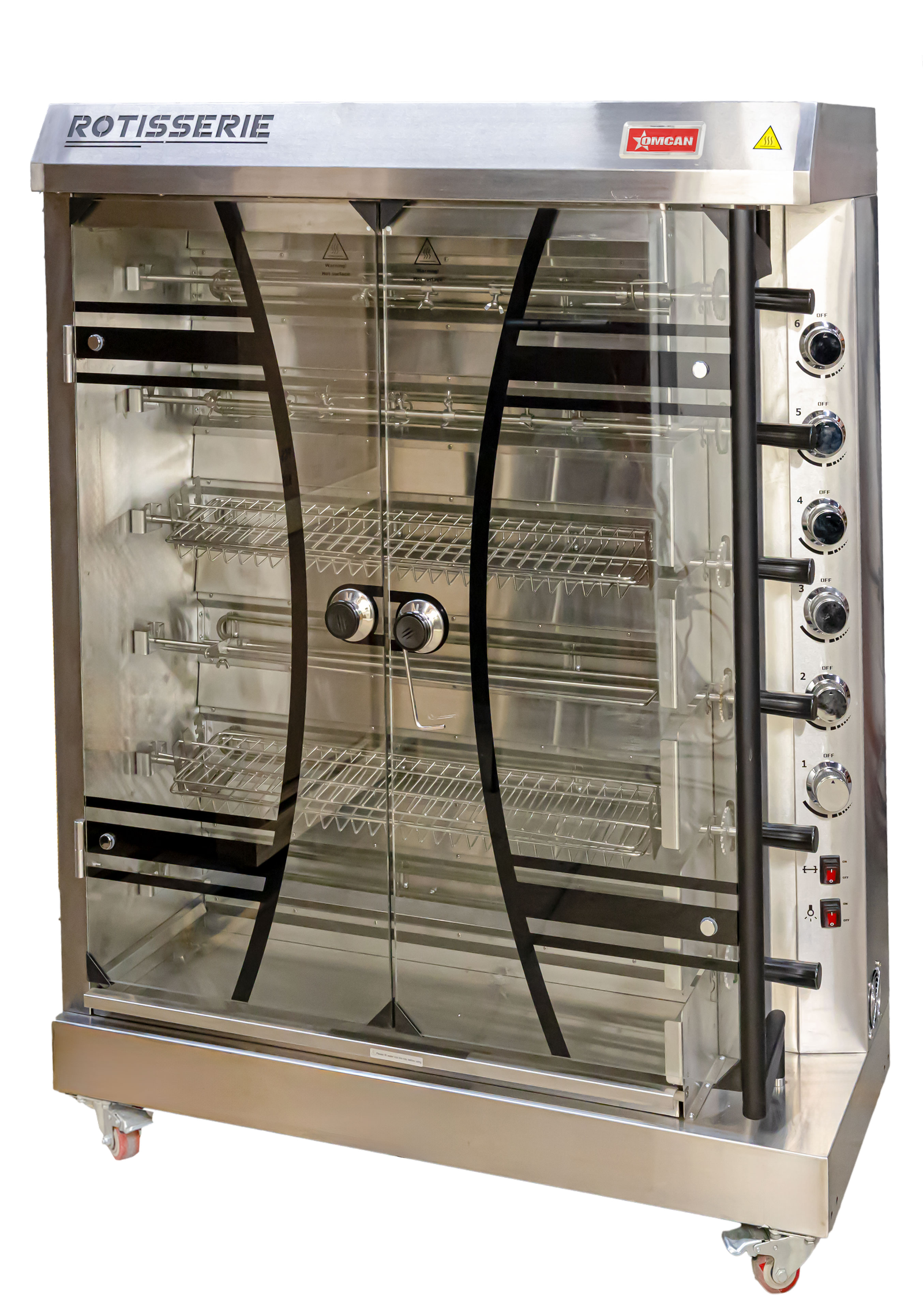 46" Commercial Electric Rotisserie Grill, 6 Spits, 36 Chicken Capacity, 12kW 48195