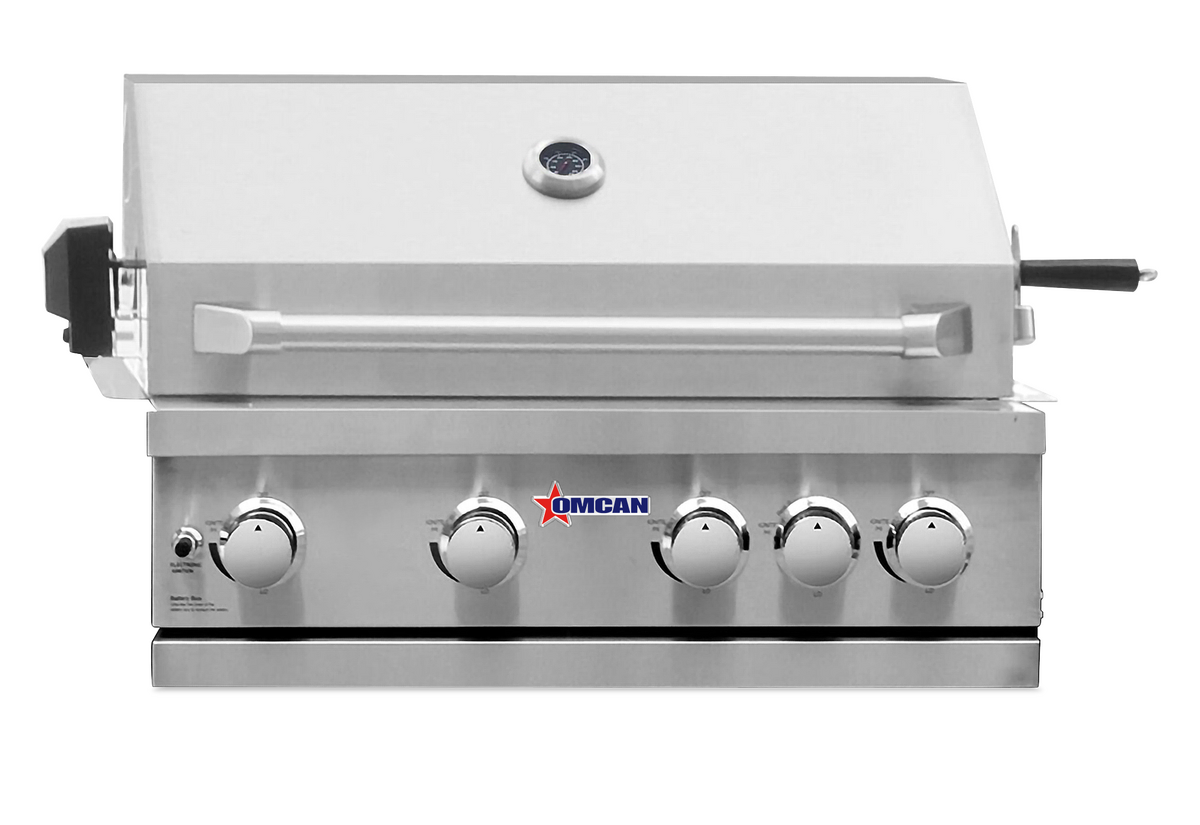 30″ Commercial Outdoor BBQ Grill Propane Gas 5 Burners 58,000 BTU with Rotisserie Kit, Warming Rack, LED Light 47876
