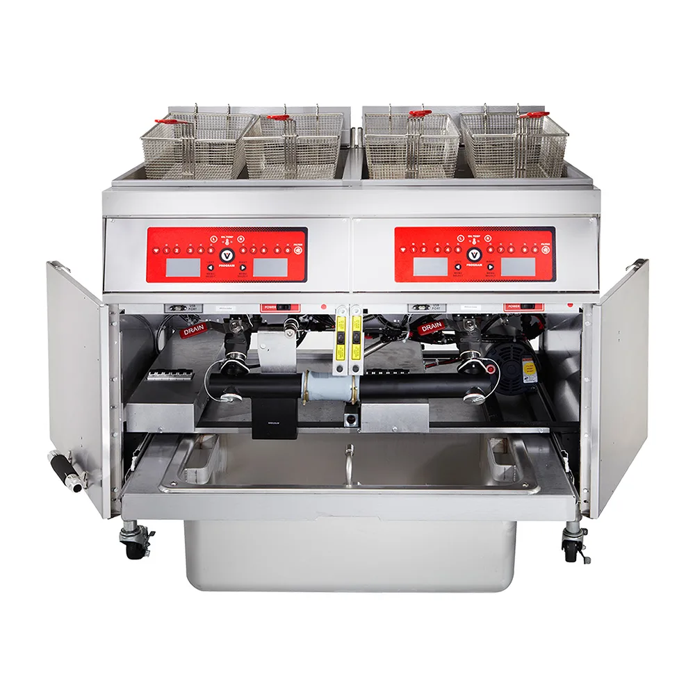 Commercial 50lb ER Series Freestanding Electric Deep Fryer 208V 3 Phase Power 3ER50CF