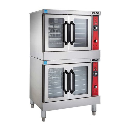 Commercial A Double Stacked 42 1/4" Depth NG or LP Gas Convection Oven Vulcan SG44