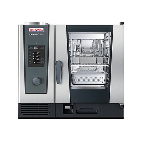 Commercial Rational iCombi Classic ICC-6-HALF-E 6 Pan Half Size Natural Gas Combi Oven – LM200BG