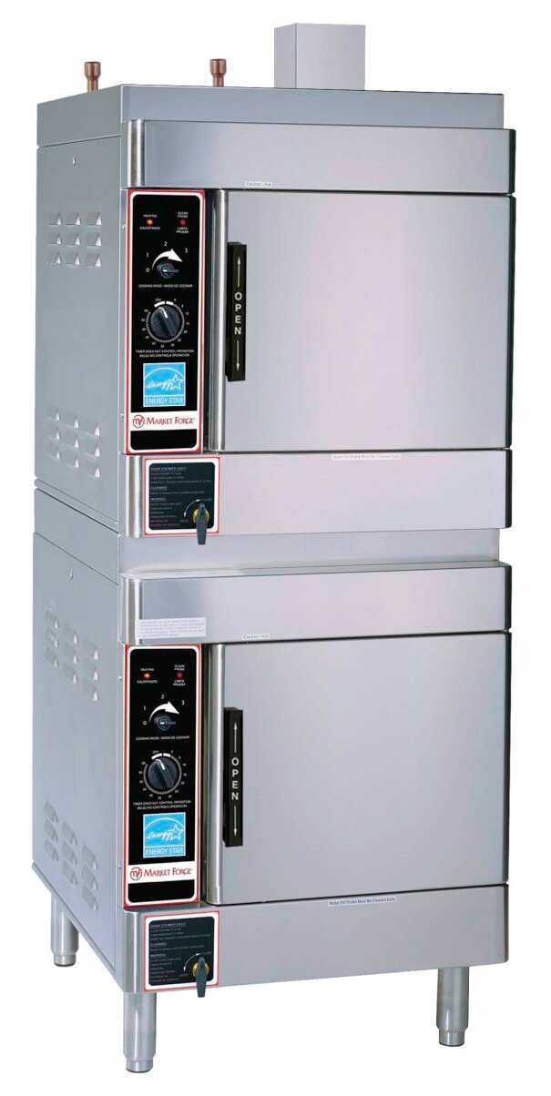 Steamers Boilerless Two (4) Pan With Stacking Kit, 27,000 BTU each – Natural Gas, 54000 Total BTU SIRIUS II-8