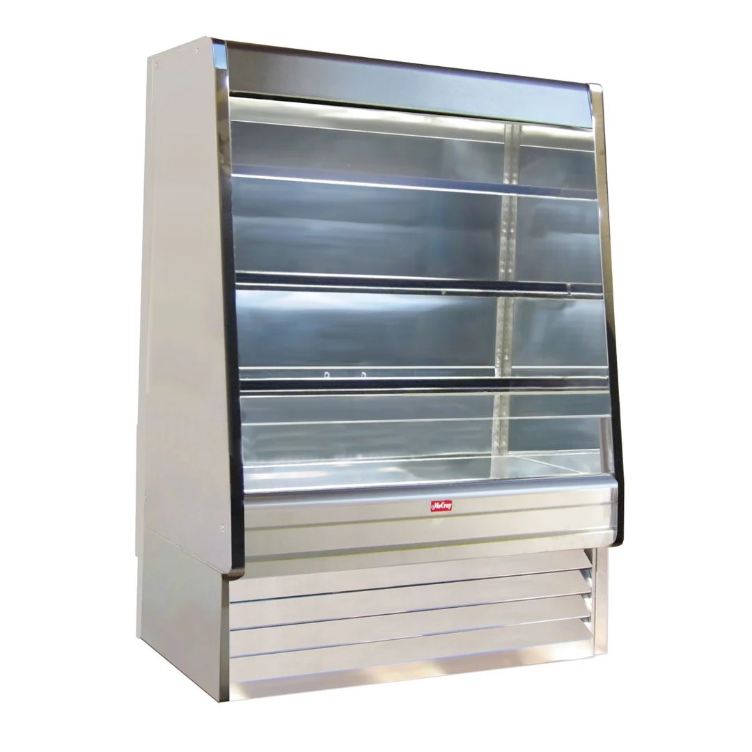 75'' W Howard McCray Vertical Dairy Open Merchandiser, Stainless Steel, Self-Contained, 3 Shelves, w/ LED Lighting SC-OD30E-6-S-LED