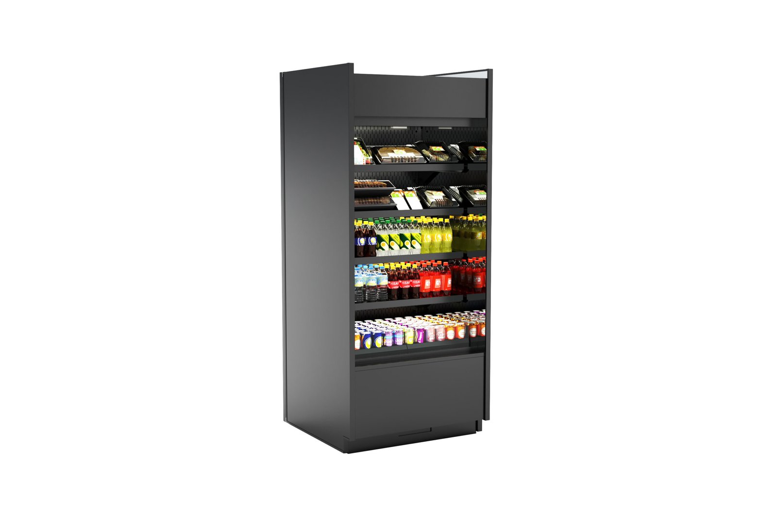 47-5/8" L x 34-1/4"D x 82-1/4"H Open Air Grab N Go Refrigerated Self-Service Case 34''D Self-Contained B47R
