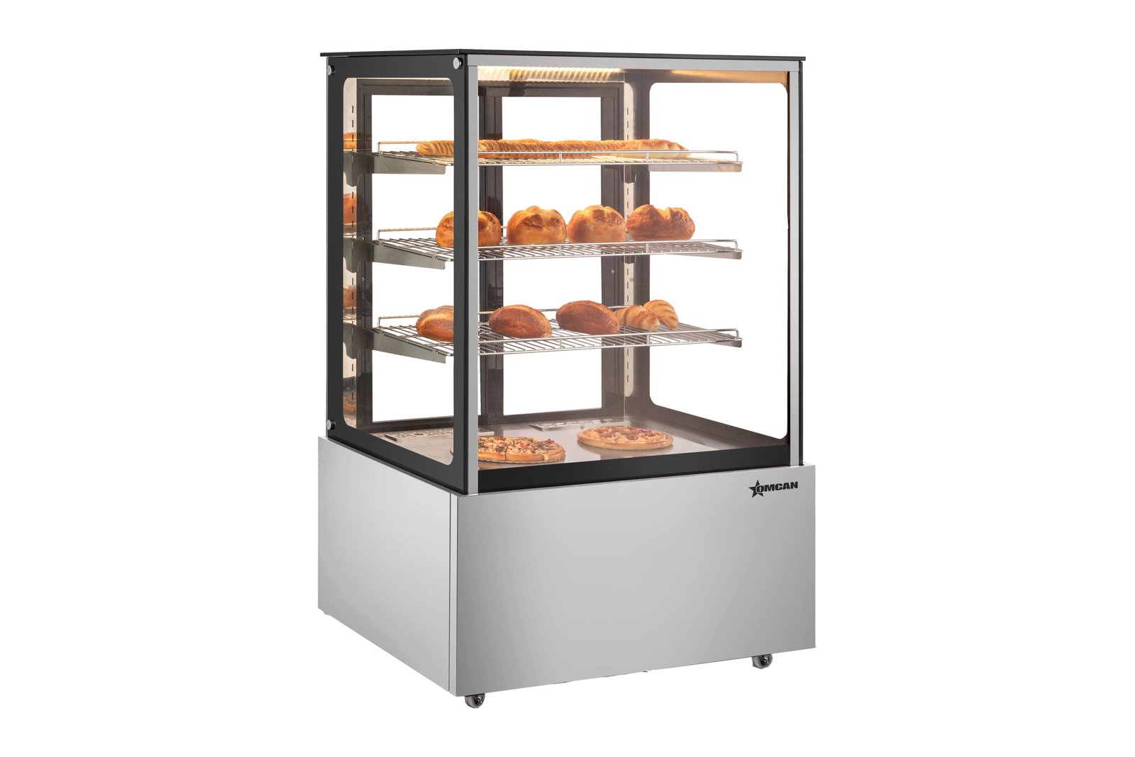 37" Square Glass Floor Standing Display Warmer with 15.7 cu.ft. 110V 48390