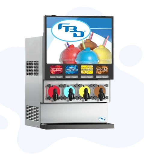 Frozen Beverage Dispenser Slush Series 4 Flavor Base Cart Included 774