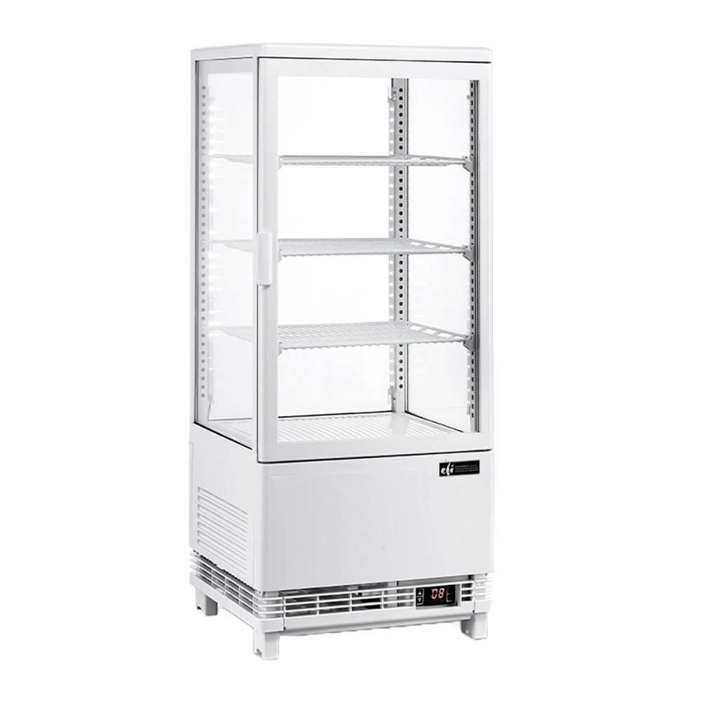 17" Refrigerated Display Case White Square Style CGSM-1738-W