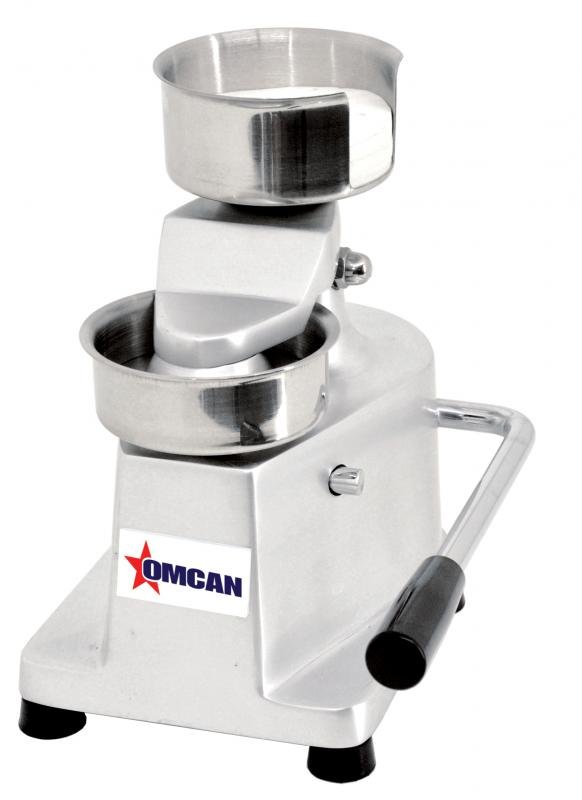 Top-Down Press Patty Maker with Rear-Mounted Paper Holder with 5.2″ Diameter 21573