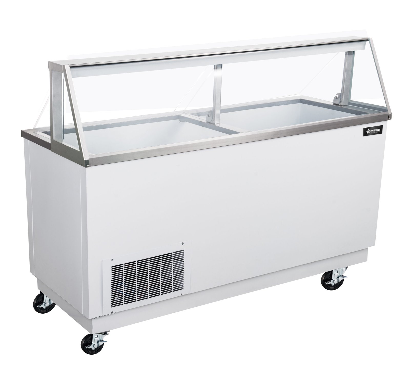 89” Ice Cream Dipping Display with Sneeze Guard 50122