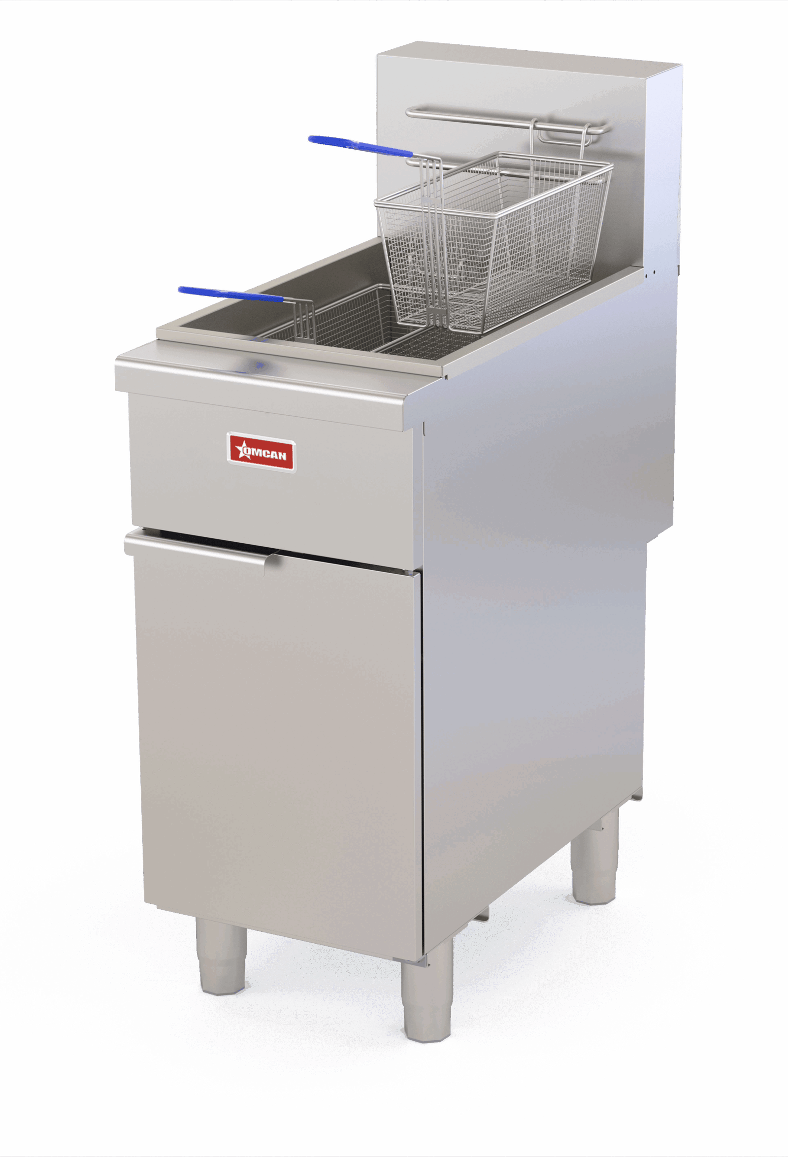 40 lbs. Capacity Natural Gas Open Pot Floor Model Fryer - 100,000 BTU 48555