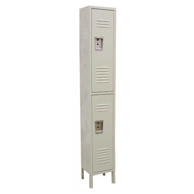 2 Tier, 1 Bank Steel Locker – Beige 13126