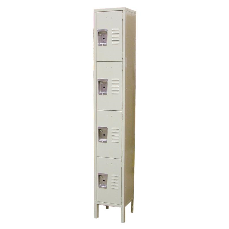 4 Tier, 1 Bank Steel Locker – Beige 13130