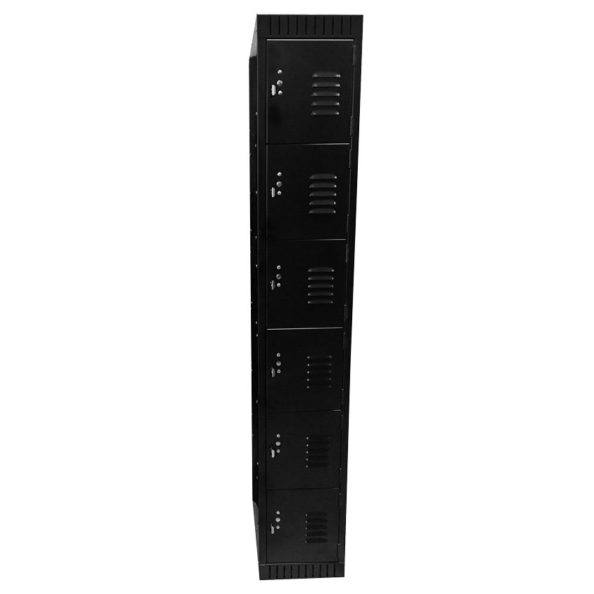 6 Tier, 1 Bank Steel Locker – Black 43403