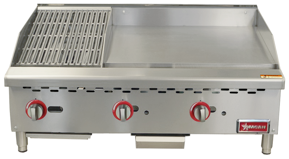36″ Countertop Gas Combination Charbroiler and Griddle Combo- 95,000 BTU 48296