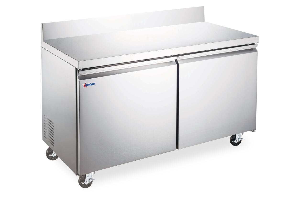 60" Two Door Worktop Refrigerator Wide with Backsplash, 15 cu.ft (425), 50099