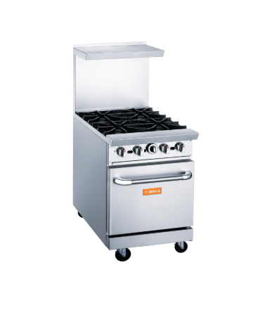 24" Wide 4 Burner Stove Top Gas Range Oven LPG or NG, BGR-4B