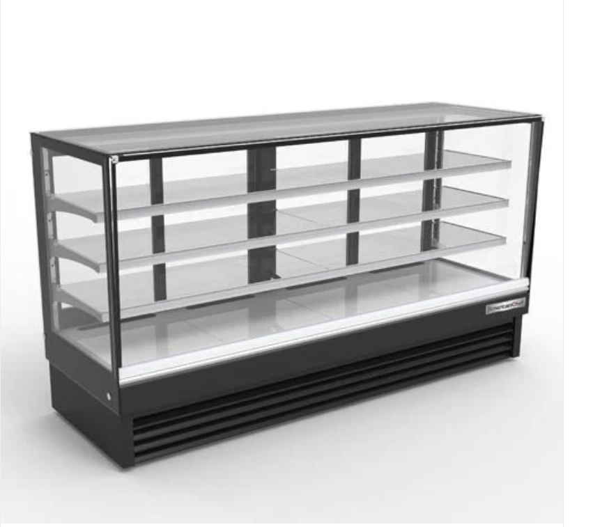 94" Square Glass Floor Refrigerated Display Case Cooler DSF94