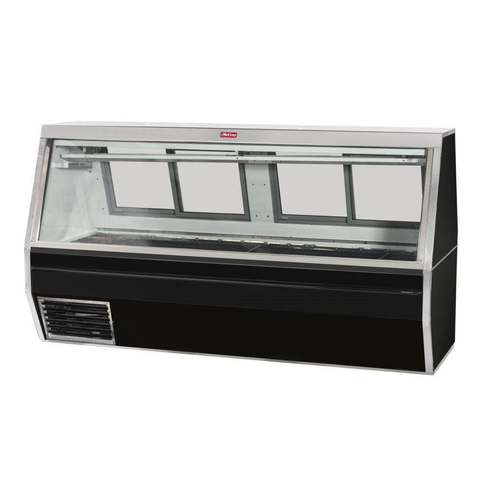 50" W Red Meat Deli Display Case, with Black Trim Howard-McCray SC-CMS35-4-BE-LED