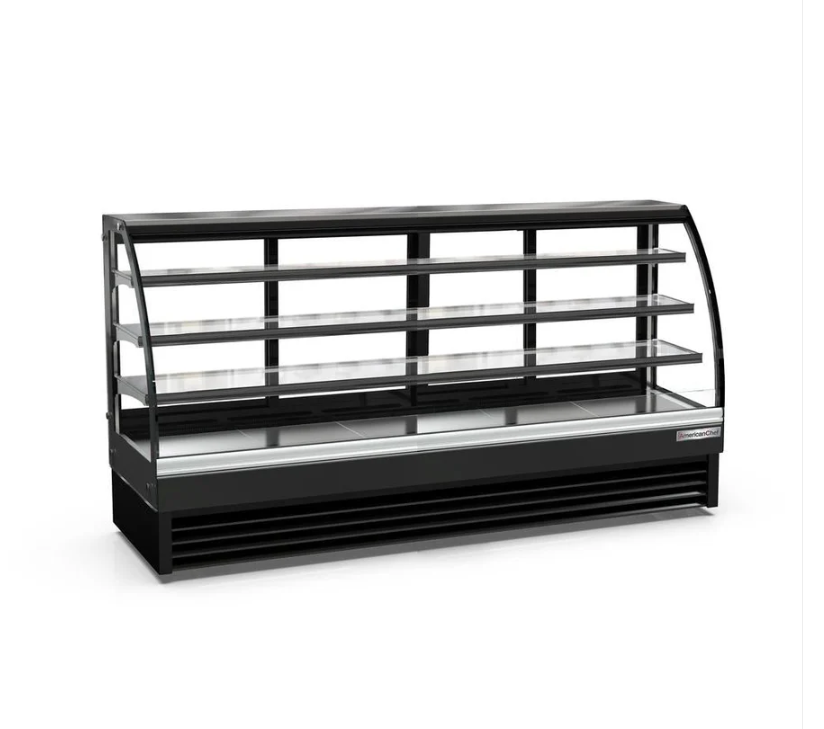 94" Curved Glass Floor Refrigerated Display Case Cooler DS94
