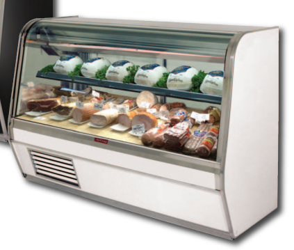 50" W Red Meat Deli Display Case, with White Trim Howard-McCray SC-CMS35-4-LED