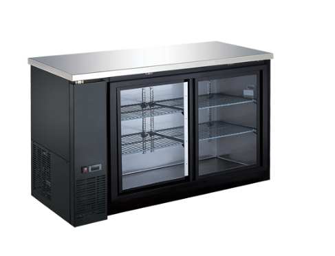 60" Sliding Glass 2 Door Back Bar Cooler CBBGDS2-60CC