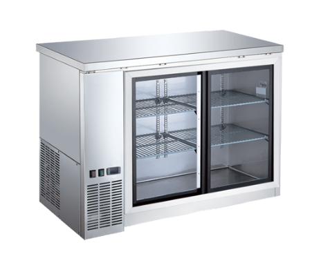 49" Sliding Glass 2 Door Stainless Steel Back Bar Cooler CBBSGDS2-48CC