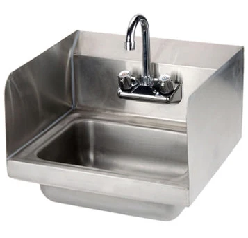 18" x 17" x 14" Wall Mount Hand Sink With Faucet & Splash Guard SIH817-S