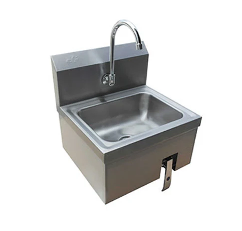 16" x 16" x 18" Wall Mount Hand Sink With Knee Valve and Faucet SIH817-K