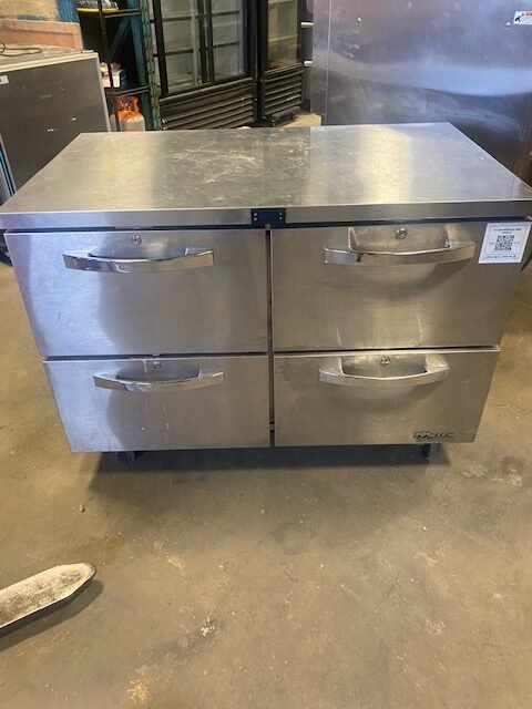 Used True Restaurant 48" Wide Undercounter Freezer with 4 Drawers