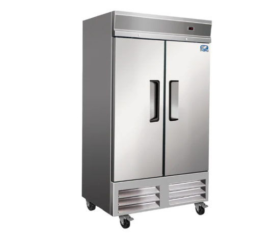 Clearance New 49" Upright Solid 2 Door Reach in Freezer Cold Zone 42 CuFt CZ-49F-2D-CL