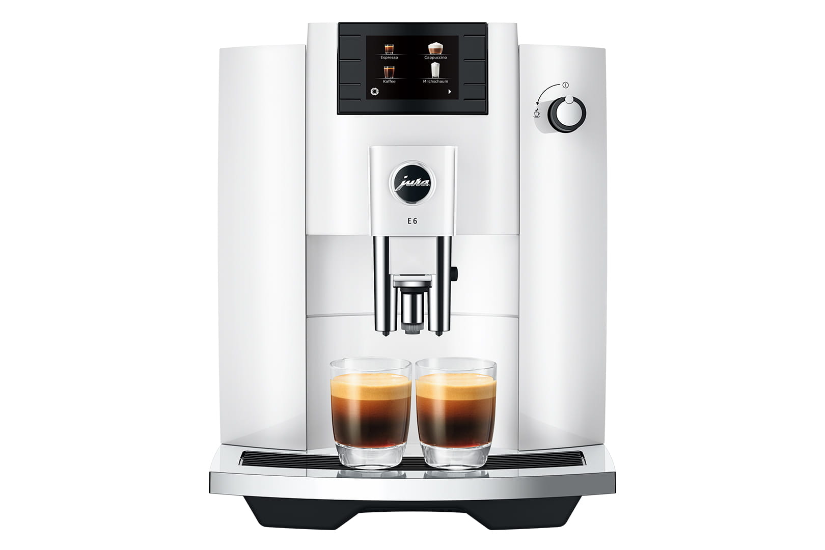 JURA Piano White Super Automatic Espresso Machine E6-V