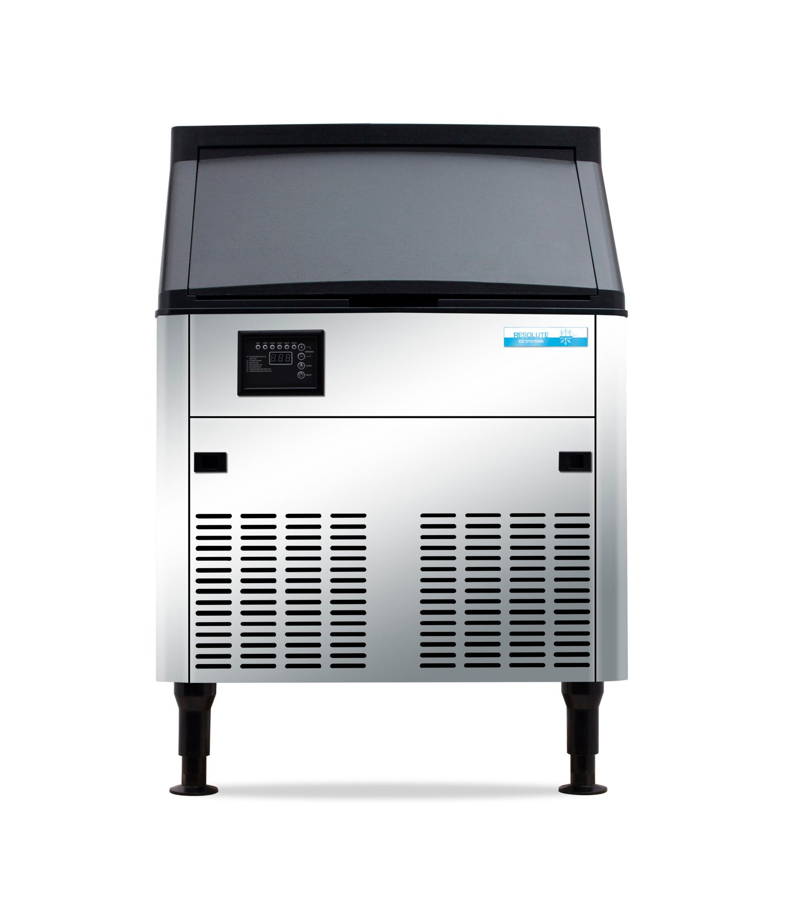 280 lb/Day Air-Cooled Undercounter Commercial Ice Cube Machine with 80 lb Storage Bin ICB28080