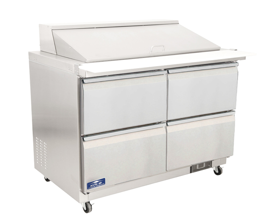 48" 4 Drawer Mega Top Sandwich Salad Prep Table Refrigerator AMT(D)48R