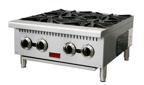24" Hot Plate Stainless Steel Commercial Countertop 4 Burners 47380