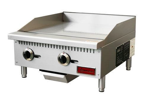 24" Griddle Manual Control Stainless Steel Commercial Countertop Omcan 47374