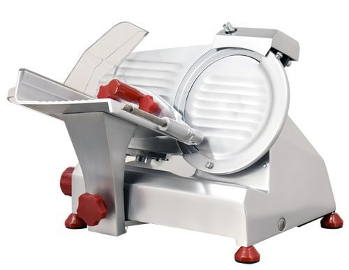 *8" Meat Slicer Fixed Sharpener Italian Stainless Commercial Countertop Omcan 13607