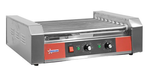 9 Hot dog Rollers Countertop Grill 120V, 1170W 44692
