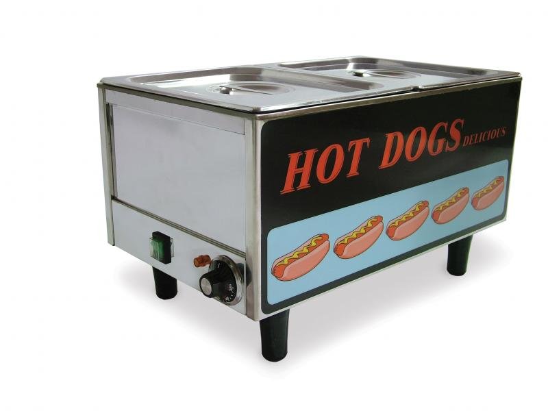 Stainless Steel Hotdog Steamer and Bun Warmer, 30 Buns and 50 Hotdogs Capacity – 120 V, 1.2 kW 17133