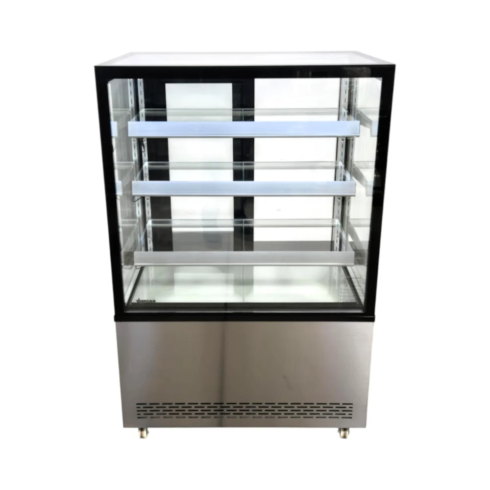 Restored Like New Omcan RS-CN-0271-S Square Glass Floor Refrigerated Display Case - 36 Inch
