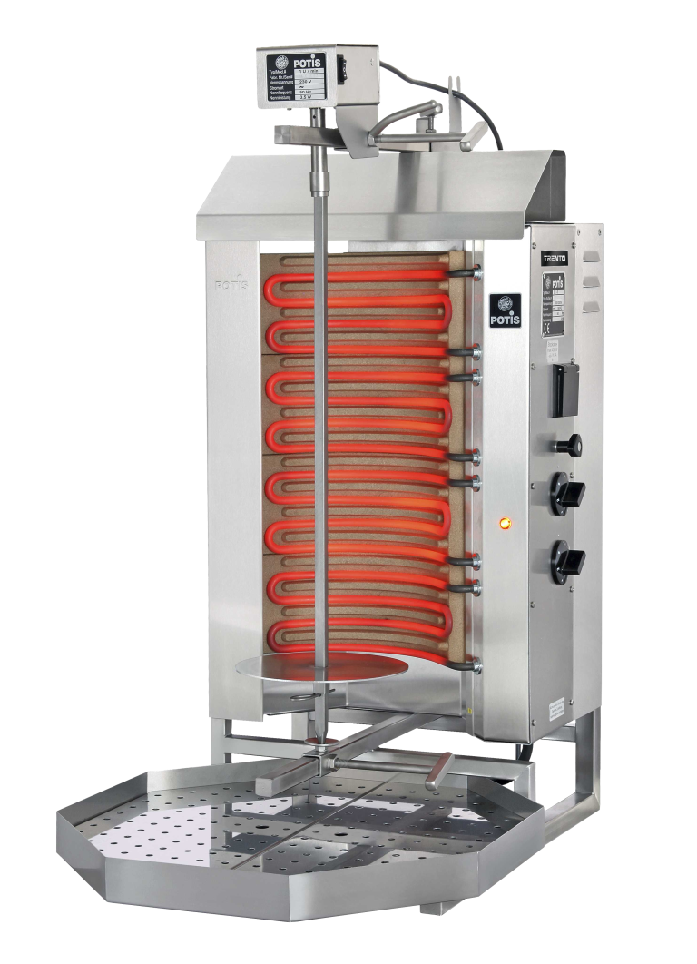 Potis E2 30 Kg Electric Doner Kebab Machine / Vertical Broiler with 2 Burners | Trento – 208V, 1 Phase, 6 kW 49063