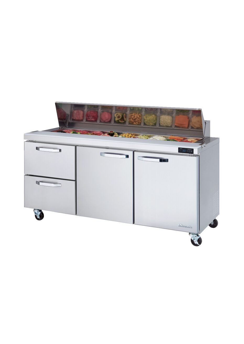 72″ Blue Air Wide Sandwich Prep Table 6 Drawers BLPT72-D6-HC