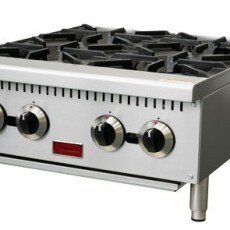 24" Hot Plate Stainless Steel Commercial Countertop 4 Burners 47380