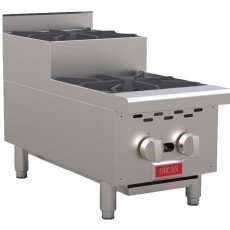 12" Hot Plate Step Up 2 Burners Stainless Steel Commercial Countertop 47382
