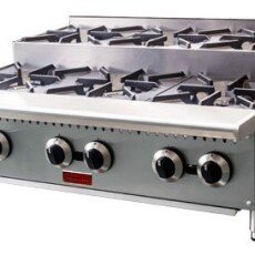 36" Hot Plate Step Up 6 Burners Stainless Steel Commercial Countertop 47384