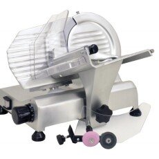 Omcan Meat Slicer 8" Removable Sharpener Italian Stainless Commercial Countertop 13606