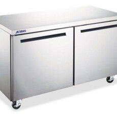 47" Omcan Two Door Stainless Steel Undercounter Refrigerator 59056