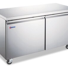 60" Omcan Two Door Stainless Steel Undercounter Freezer- 425L Capacity 50092