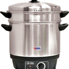 Omcan Food Steamer/Boiler Commercial with 71 Cup (17 Liter) Electric 110 V 11384